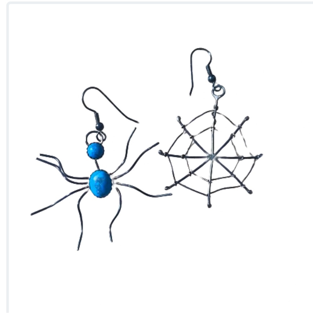 Spider and Web earrings Halloween